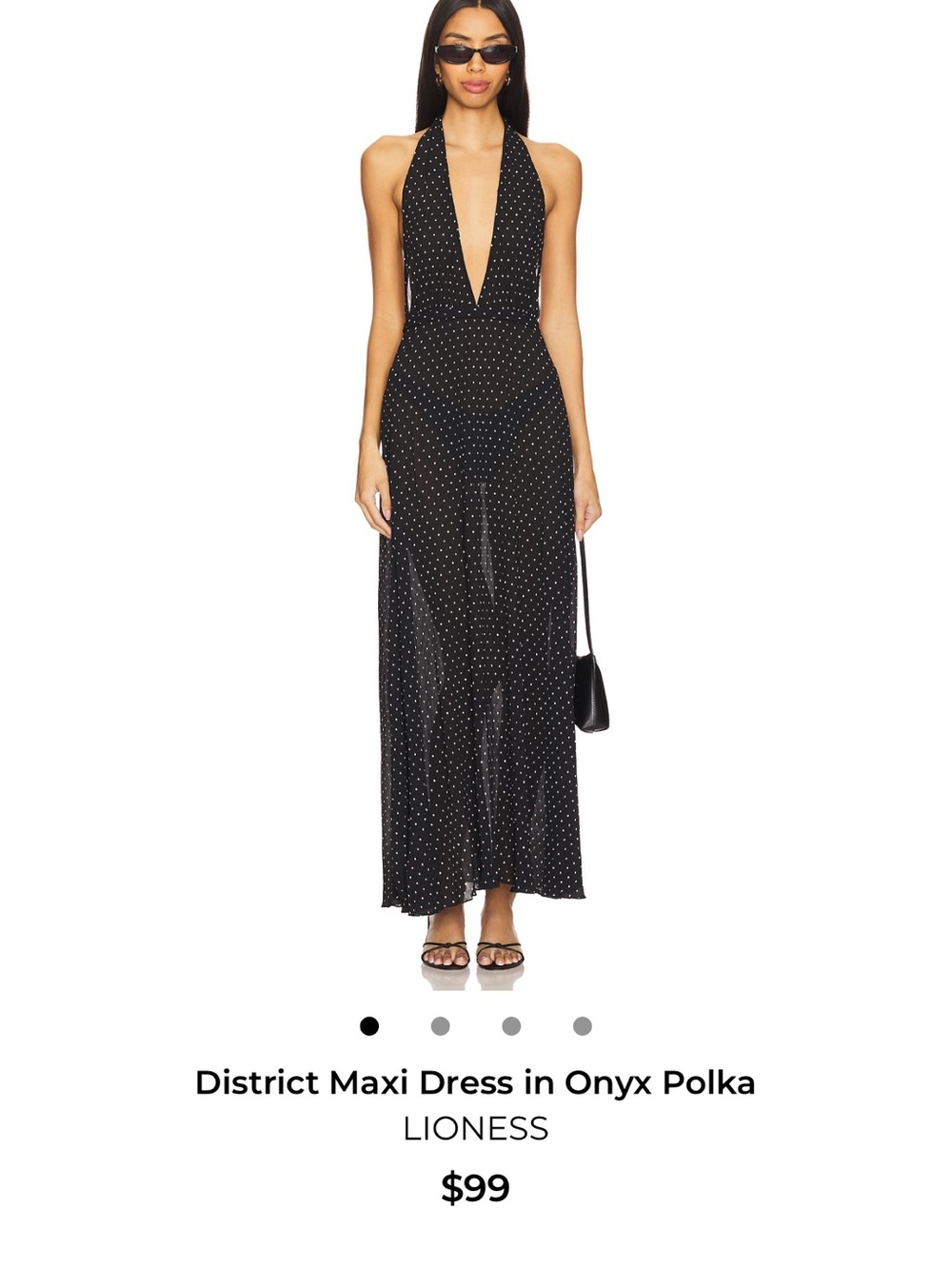 Lioness District Maxi Dress in Onyx Polka